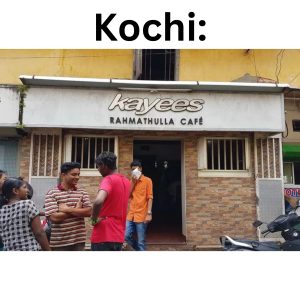 Kayees Rahmathulla Cafe in Kochi - the best place to enjoy Malabar Fish Biryani.