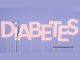 Diabetes is written in a landscape photo