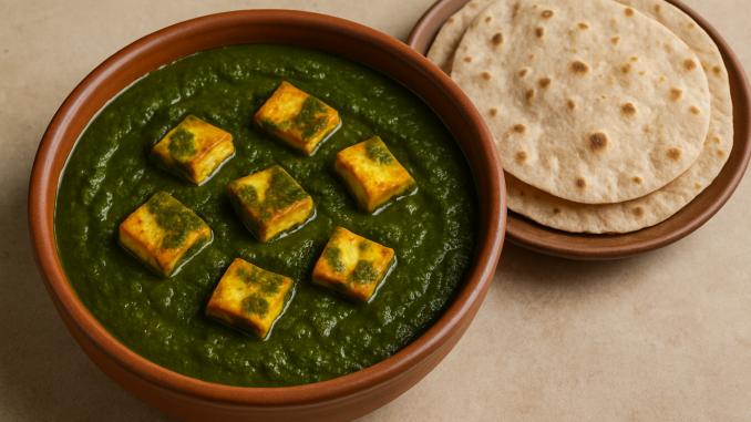 Palak Paneer with Soft Phulkas